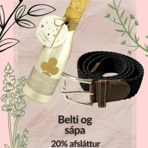 Konudagsgjöf – kampavínssápa og teygjubelti